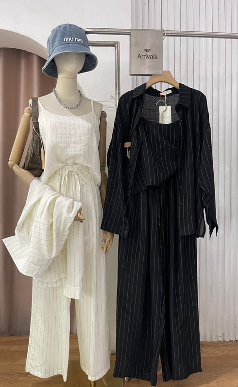 Spring Casual Stripes 3 Piece Co-Ord Sets